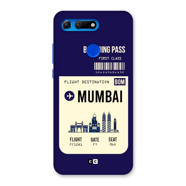 Mumbai Boarding Pass Back Case for Honor View 20