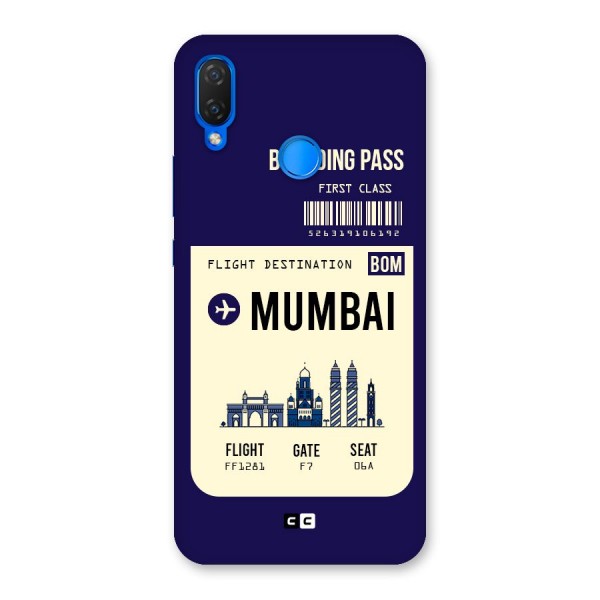 Mumbai Boarding Pass Back Case for Huawei Nova 3i