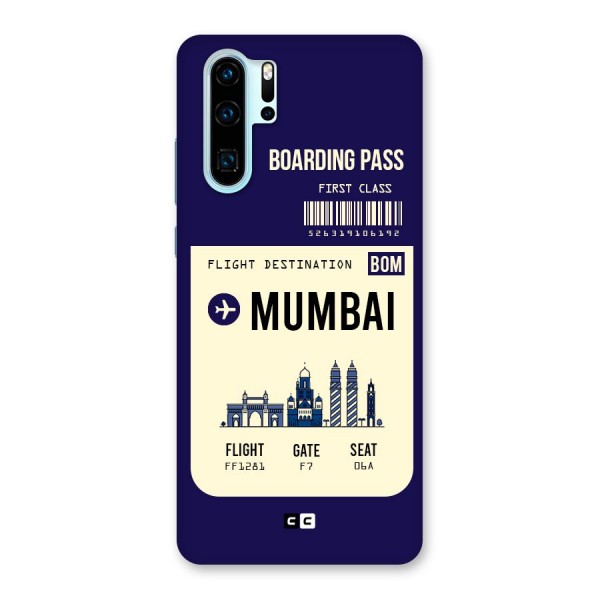 Mumbai Boarding Pass Back Case for Huawei P30 Pro