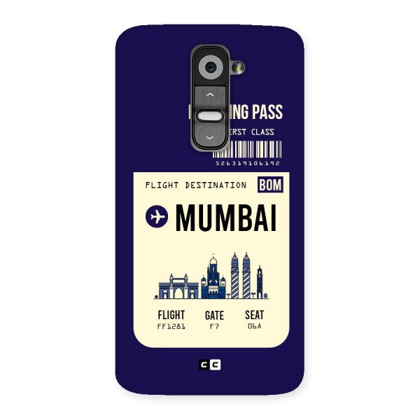 Mumbai Boarding Pass Back Case for LG G2
