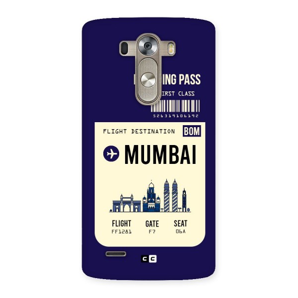 Mumbai Boarding Pass Back Case for LG G3
