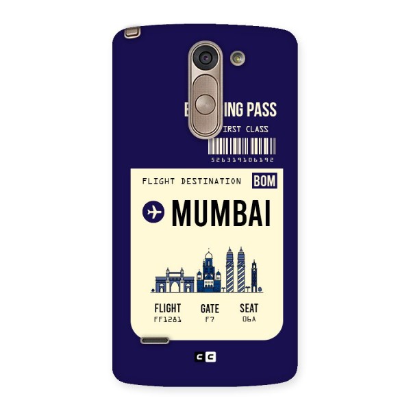 Mumbai Boarding Pass Back Case for LG G3 Stylus