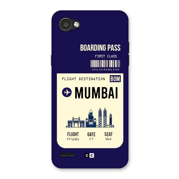 Mumbai Boarding Pass Back Case for LG Q6