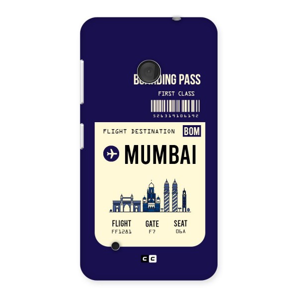 Mumbai Boarding Pass Back Case for Lumia 530