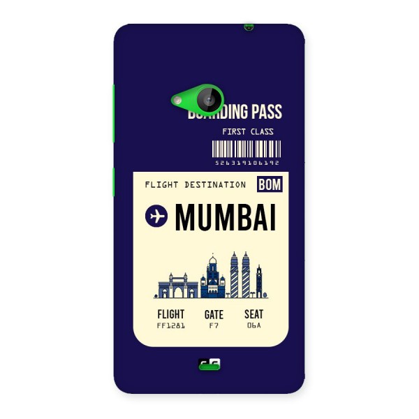 Mumbai Boarding Pass Back Case for Lumia 535