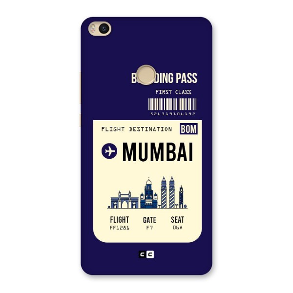 Mumbai Boarding Pass Back Case for Mi Max 2
