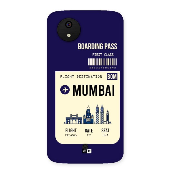 Mumbai Boarding Pass Back Case for Micromax Canvas A1