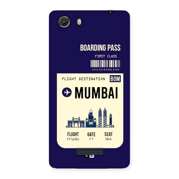 Mumbai Boarding Pass Back Case for Micromax Unite 3