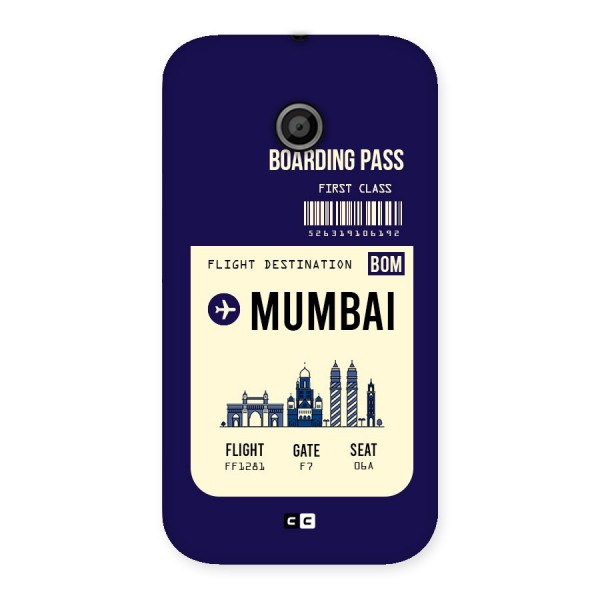 Mumbai Boarding Pass Back Case for Moto E