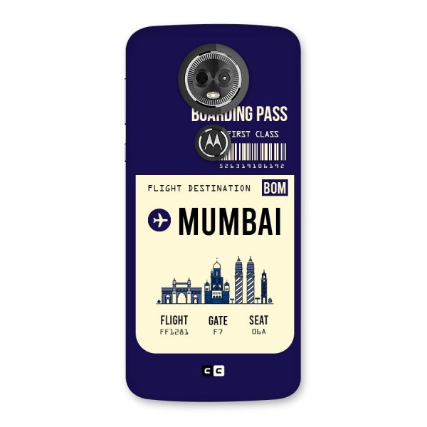 Mumbai Boarding Pass Back Case for Moto E5 Plus
