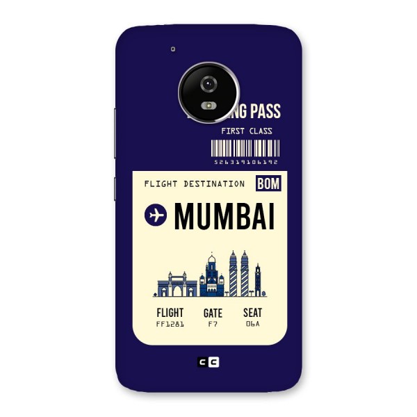 Mumbai Boarding Pass Back Case for Moto G5