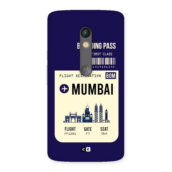 Mumbai Boarding Pass Back Case for Moto X Play