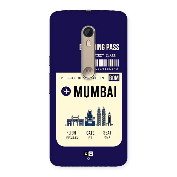 Mumbai Boarding Pass Back Case for Motorola Moto X Style