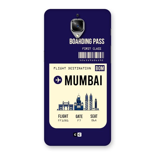 Mumbai Boarding Pass Back Case for OnePlus 3T