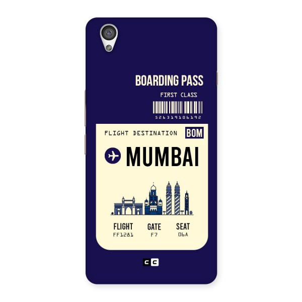 Mumbai Boarding Pass Back Case for OnePlus X