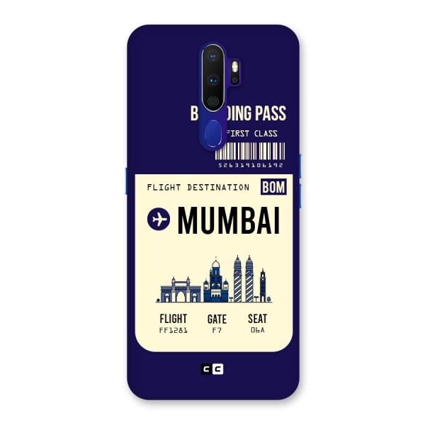 Mumbai Boarding Pass Back Case for Oppo A9 (2020)