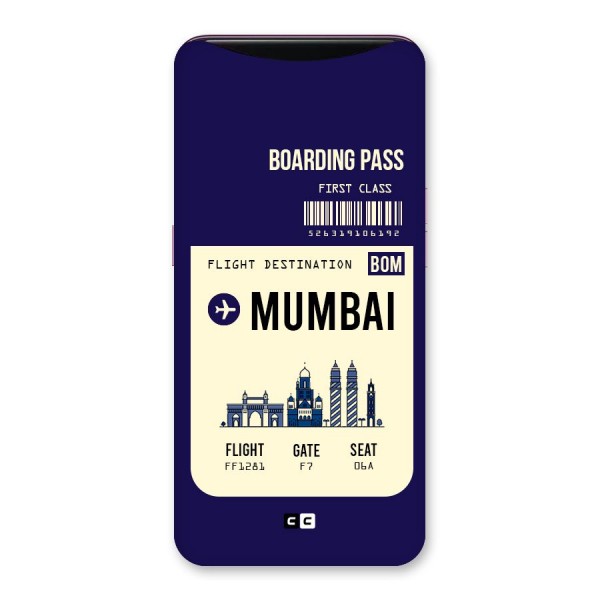 Mumbai Boarding Pass Back Case for Oppo Find X