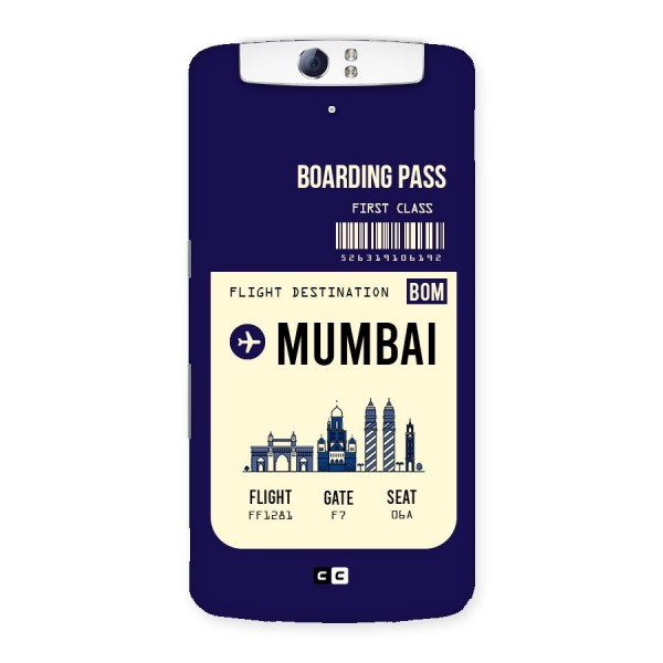 Mumbai Boarding Pass Back Case for Oppo N1