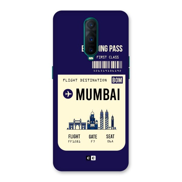 Mumbai Boarding Pass Back Case for Oppo R17 Pro