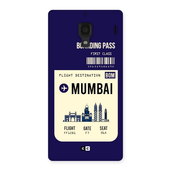 Mumbai Boarding Pass Back Case for Redmi 1S