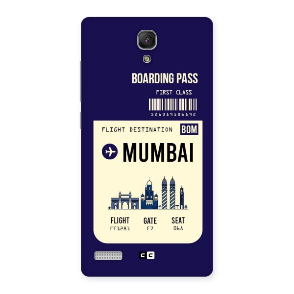 Mumbai Boarding Pass Back Case for Redmi Note Prime