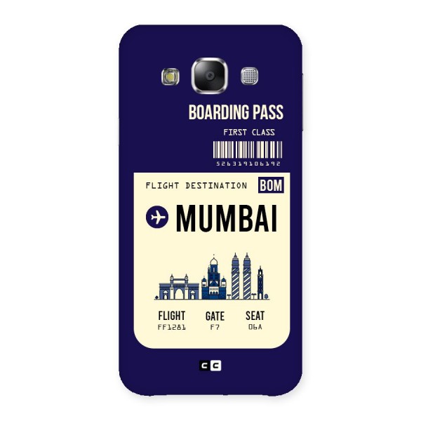 Mumbai Boarding Pass Back Case for Samsung Galaxy E5