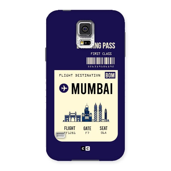 Mumbai Boarding Pass Back Case for Samsung Galaxy S5