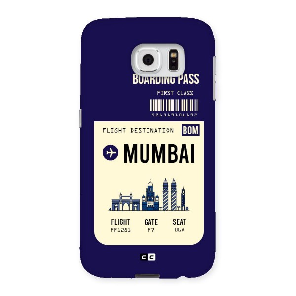Mumbai Boarding Pass Back Case for Samsung Galaxy S6