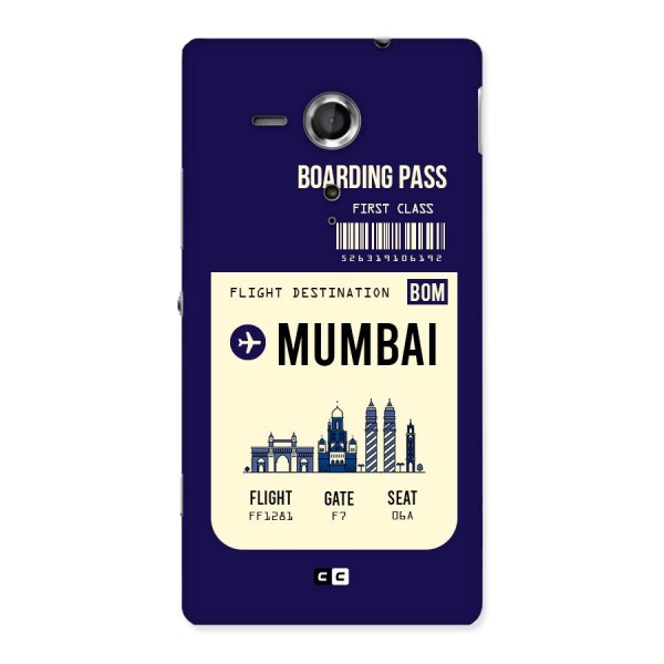 Mumbai Boarding Pass Back Case for Sony Xperia SP