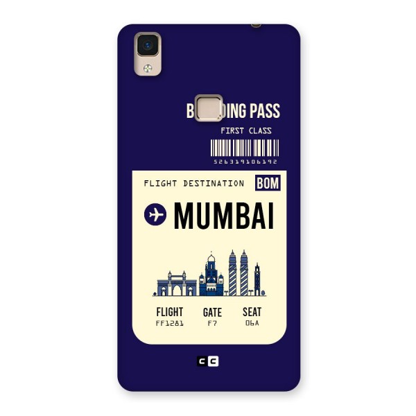 Mumbai Boarding Pass Back Case for V3 Max