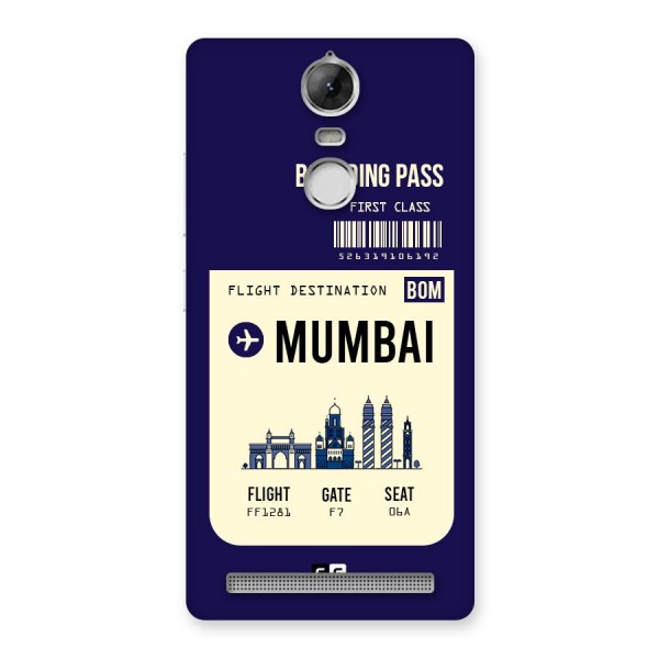 Mumbai Boarding Pass Back Case for Vibe K5 Note