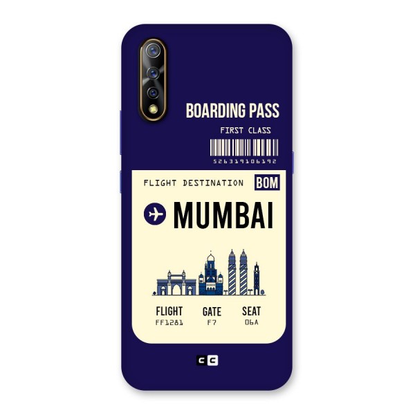 Mumbai Boarding Pass Back Case for Vivo S1