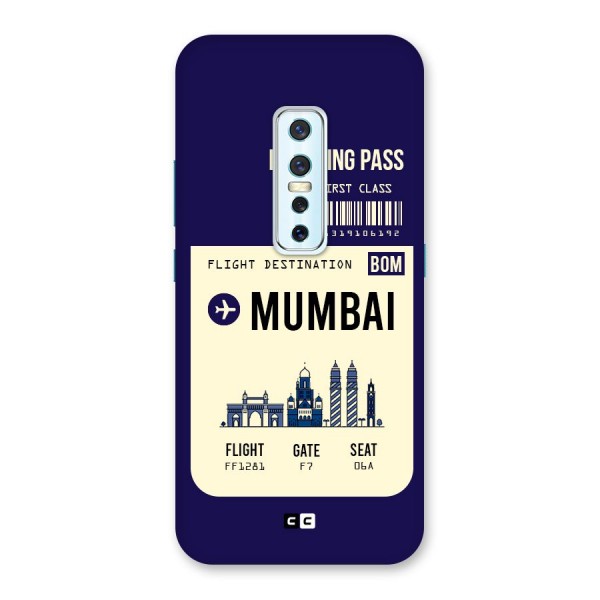 Mumbai Boarding Pass Back Case for Vivo V17 Pro