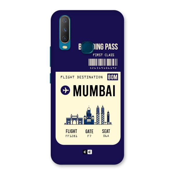 Mumbai Boarding Pass Back Case for Vivo Y17