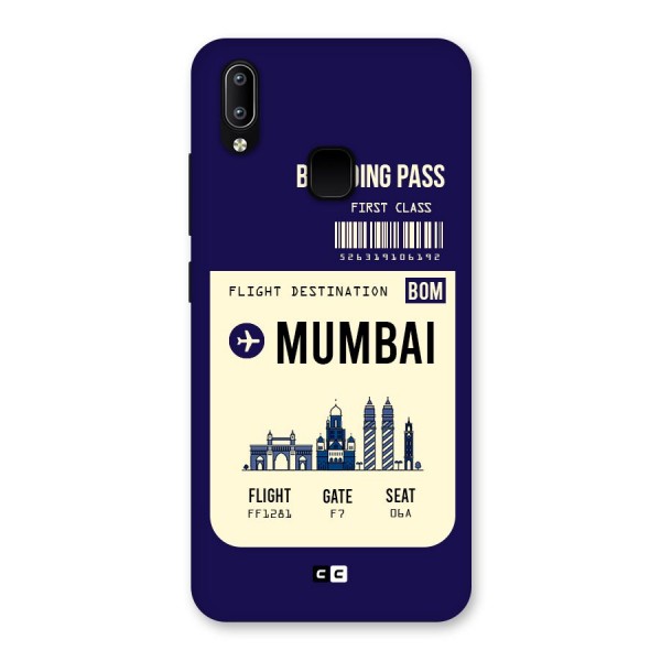 Mumbai Boarding Pass Back Case for Vivo Y93