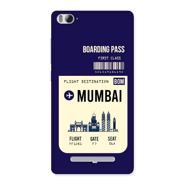 Mumbai Boarding Pass Back Case for Xiaomi Mi4i