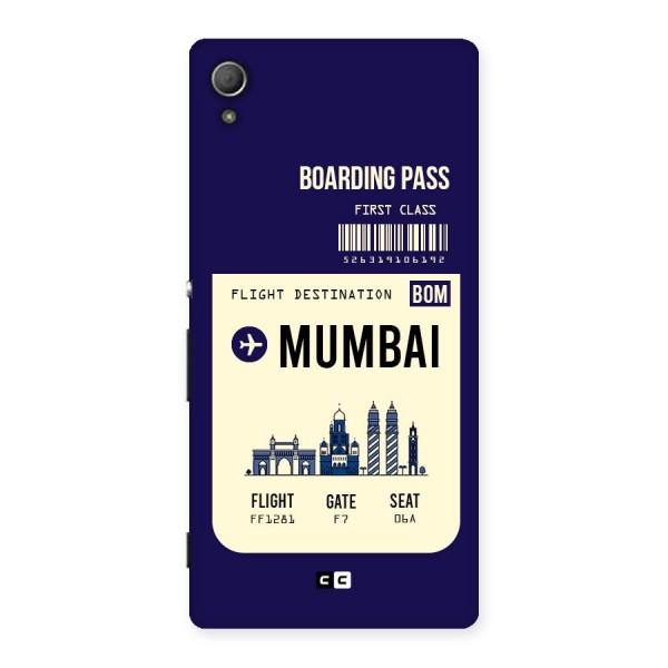 Mumbai Boarding Pass Back Case for Xperia Z3 Plus