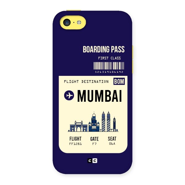 Mumbai Boarding Pass Back Case for iPhone 5C