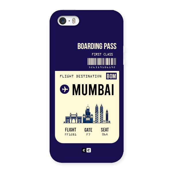 Mumbai Boarding Pass Back Case for iPhone SE