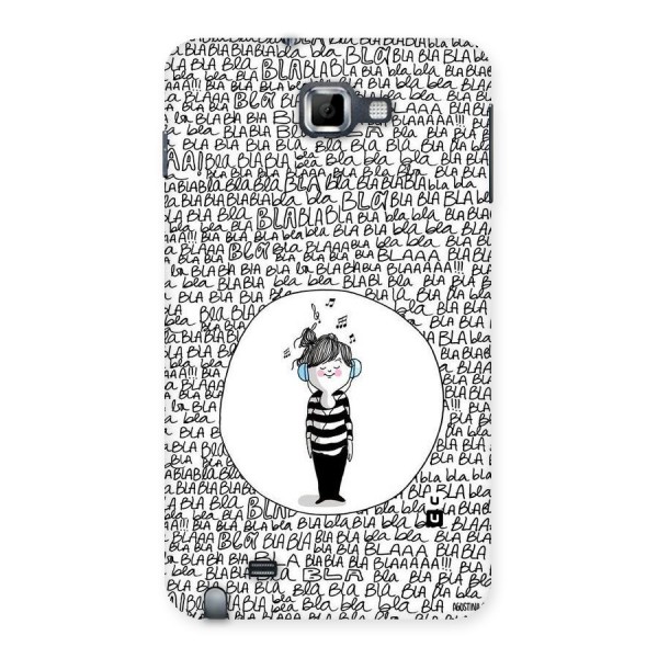Music And Bla Bla Back Case for Galaxy Note