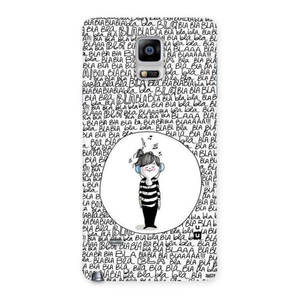 Music And Bla Bla Back Case for Galaxy Note 4