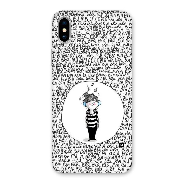 Music And Bla Bla Back Case for iPhone X