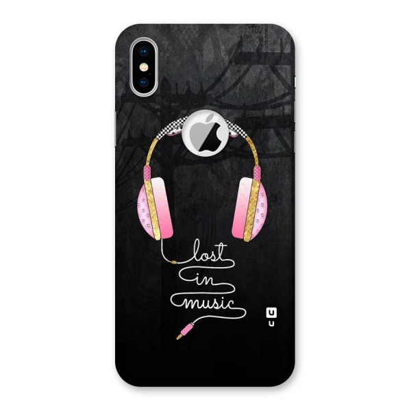 Music Lost Back Case for iPhone X Logo Cut