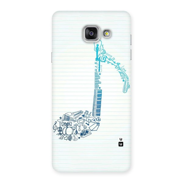 Music Note Design Back Case for Galaxy A7 2016