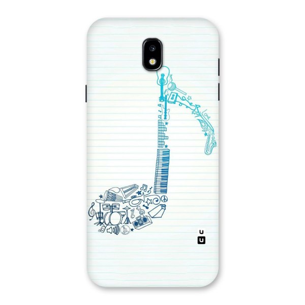 Music Note Design Back Case for Galaxy J7 Pro
