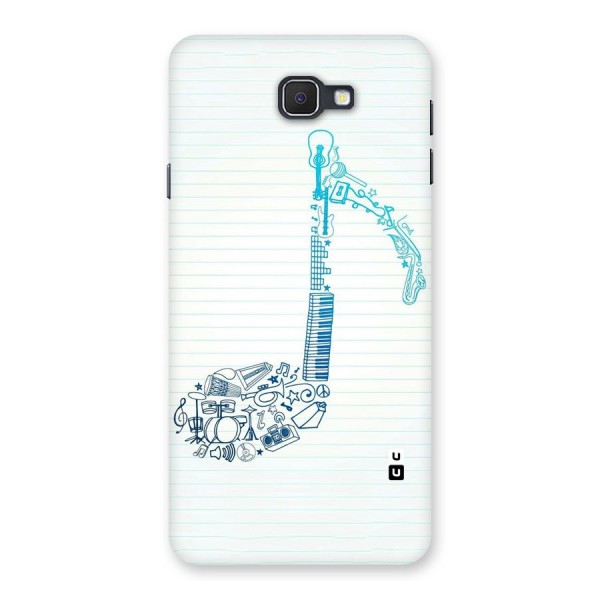 Music Note Design Back Case for Galaxy On7 2016