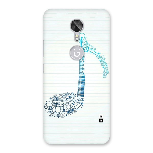 Music Note Design Back Case for Gionee A1