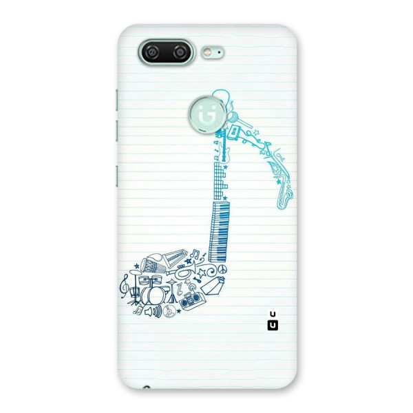 Music Note Design Back Case for Gionee S10