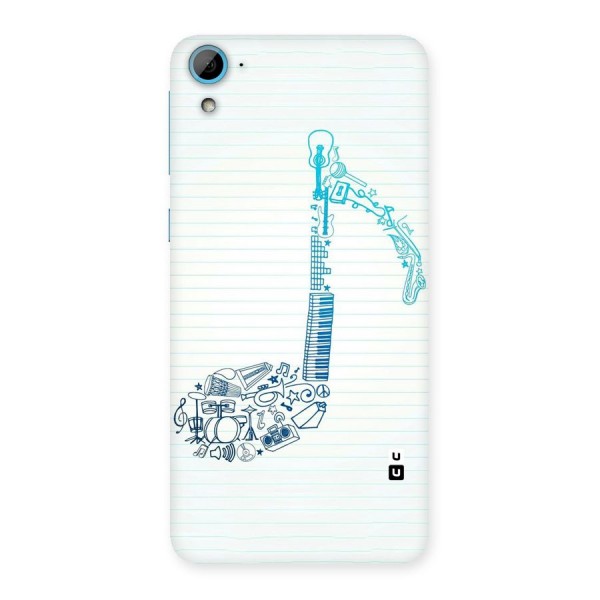 Music Note Design Back Case for HTC Desire 826