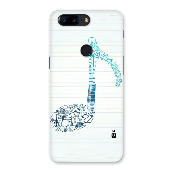 Music Note Design Back Case for OnePlus 5T
